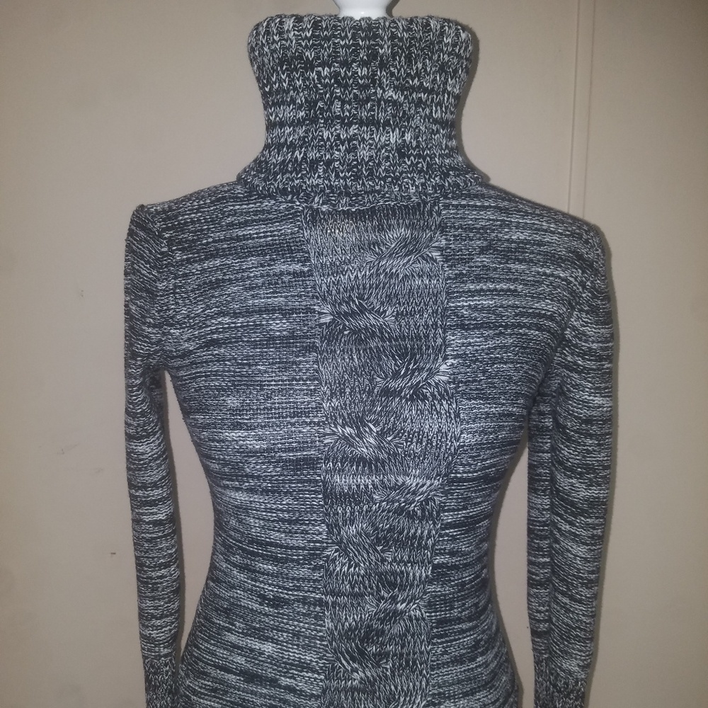 Gap. Black and white turtle neck sweater.